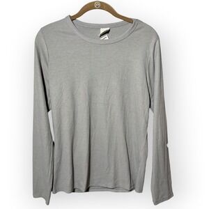 Full Tilt Essentials Tillys Ribbed Long Sleeve Shirt Gray Womens XL New